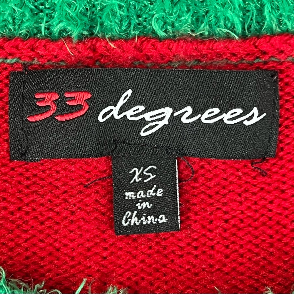 33 DEGREES Sweater Christmas Reindeer Oversized size XS - Picture 8 of 13